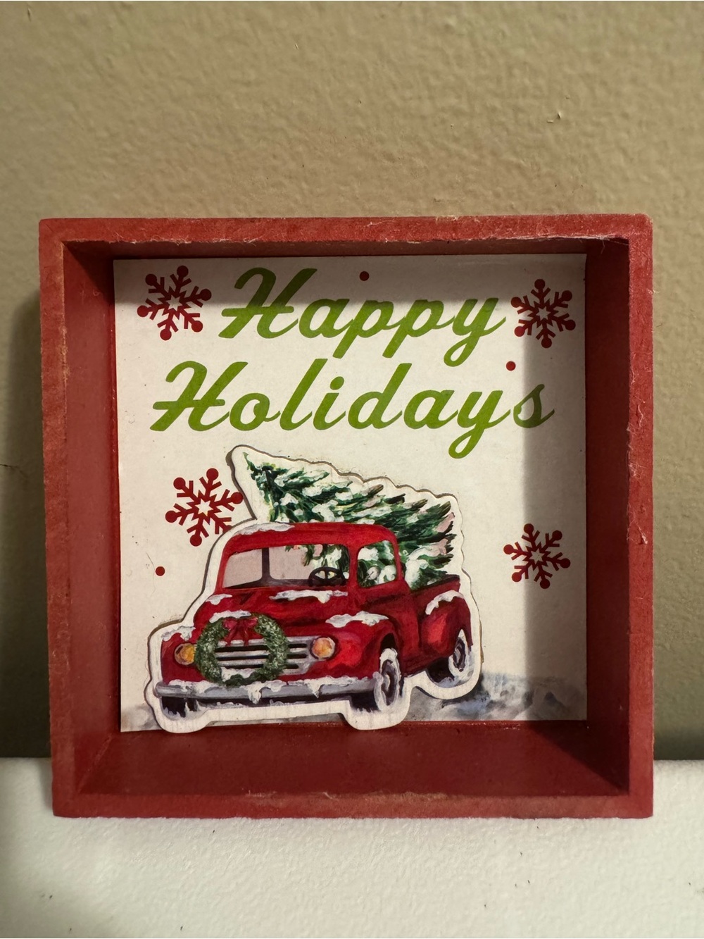 Christmas Small Wooden Tabletop Decor Accent